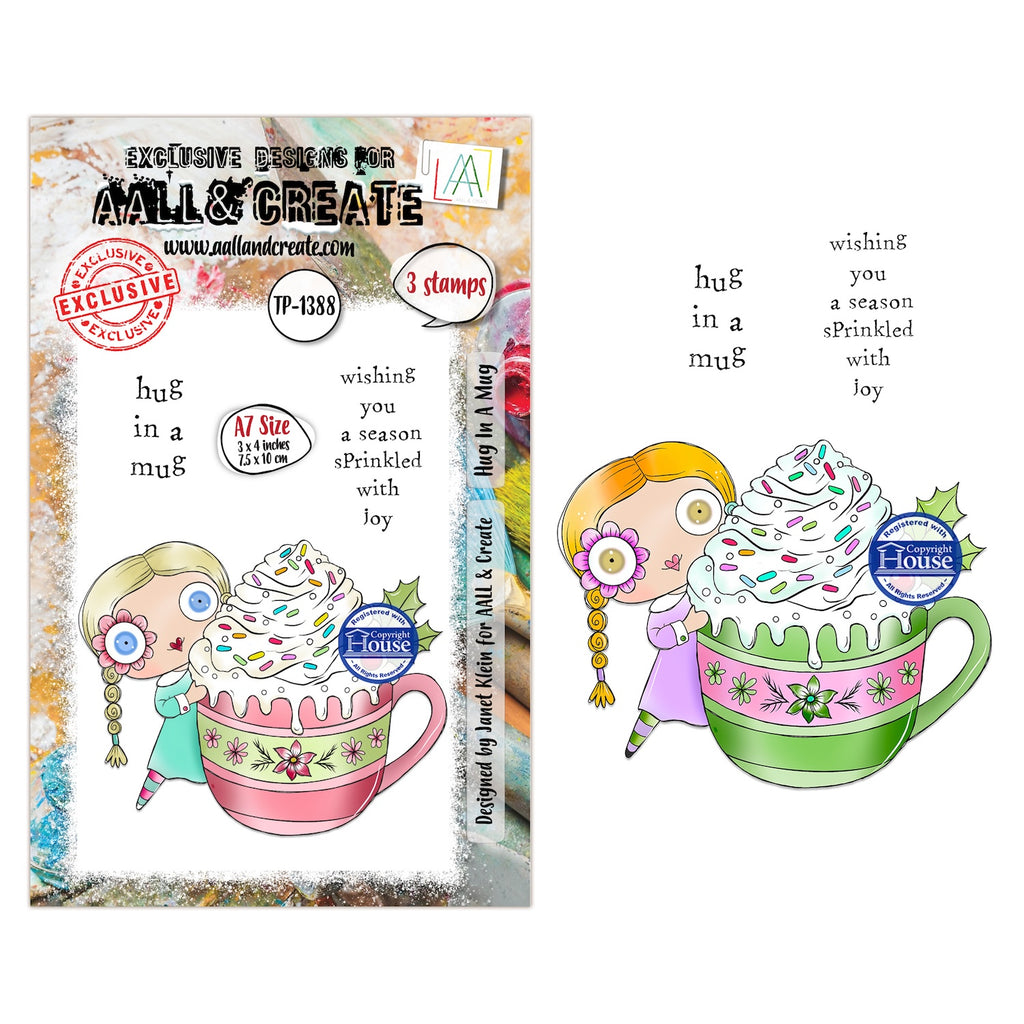 AALL & Create Hug In A Mug A7 Clear Stamp Set 1388