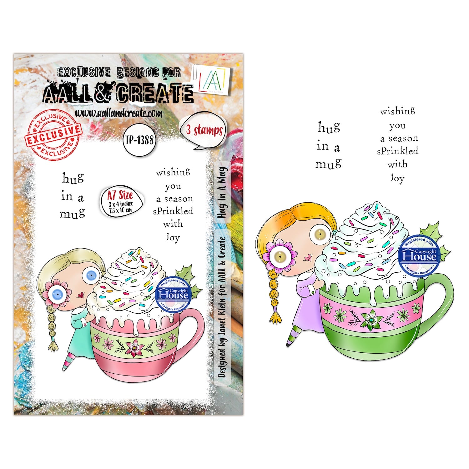 AALL & Create Hug In A Mug A7 Clear Stamp Set 1388