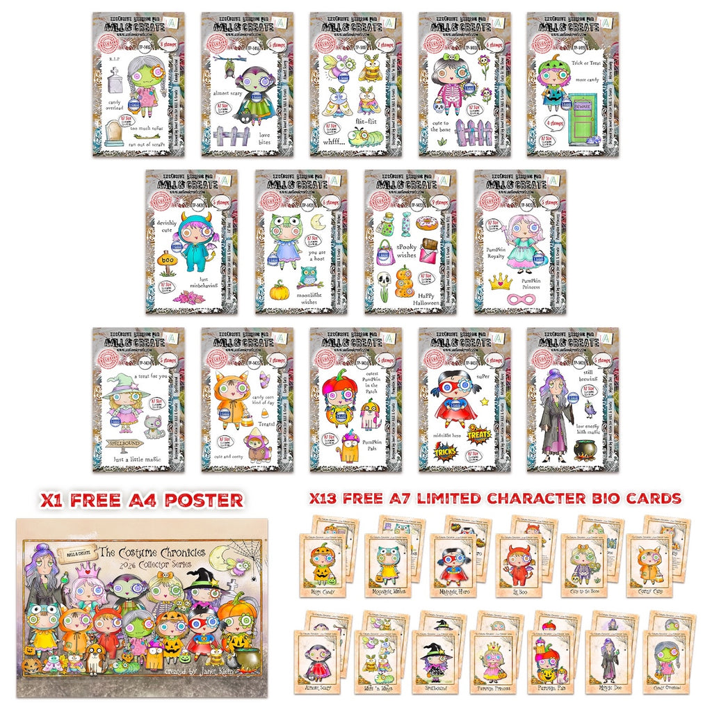 AALL & Create Janet Klein Costume Chronicles Stamp Pack pck-jk006
