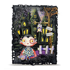 AALL & Create Janet Klein Costume Chronicles Stamp Pack pck-jk006 vampire girl bat hanging upside down haunted house card