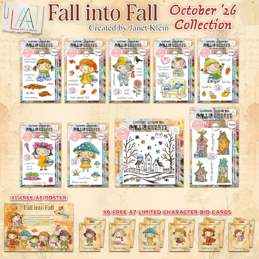 AALL & Create Janet Klein Fall into Fall Stamp Pack pck-jk008