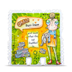 AALL & Create Janet Klein Miss Dee Stamp Pack pck-jk004 woman holding cat cat food blue scarf