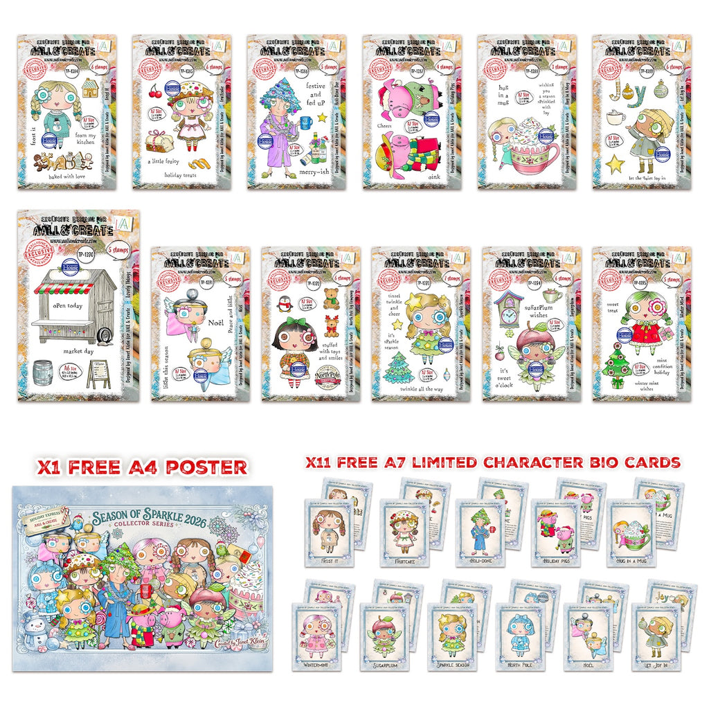 AALL & Create Janet Klein Season Of Sparkle Stamp Pack pck-jk005