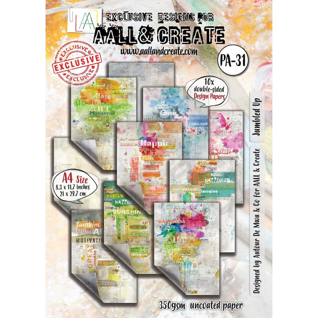 AALL & Create Jumbled Up A4 Design Paper pa031