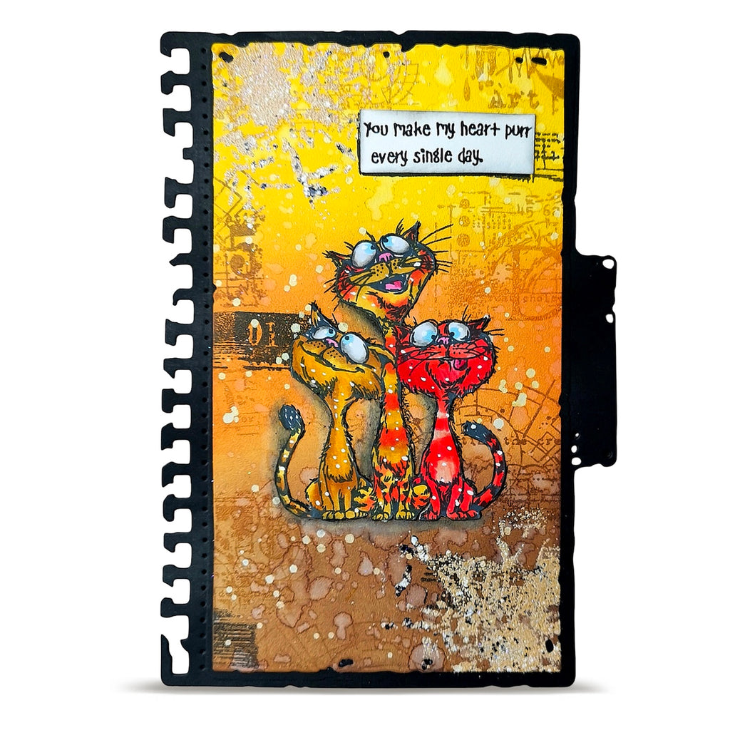 AALL & Create Just Meowmories A6 Clear Stamp Set 1405 cat heart purr