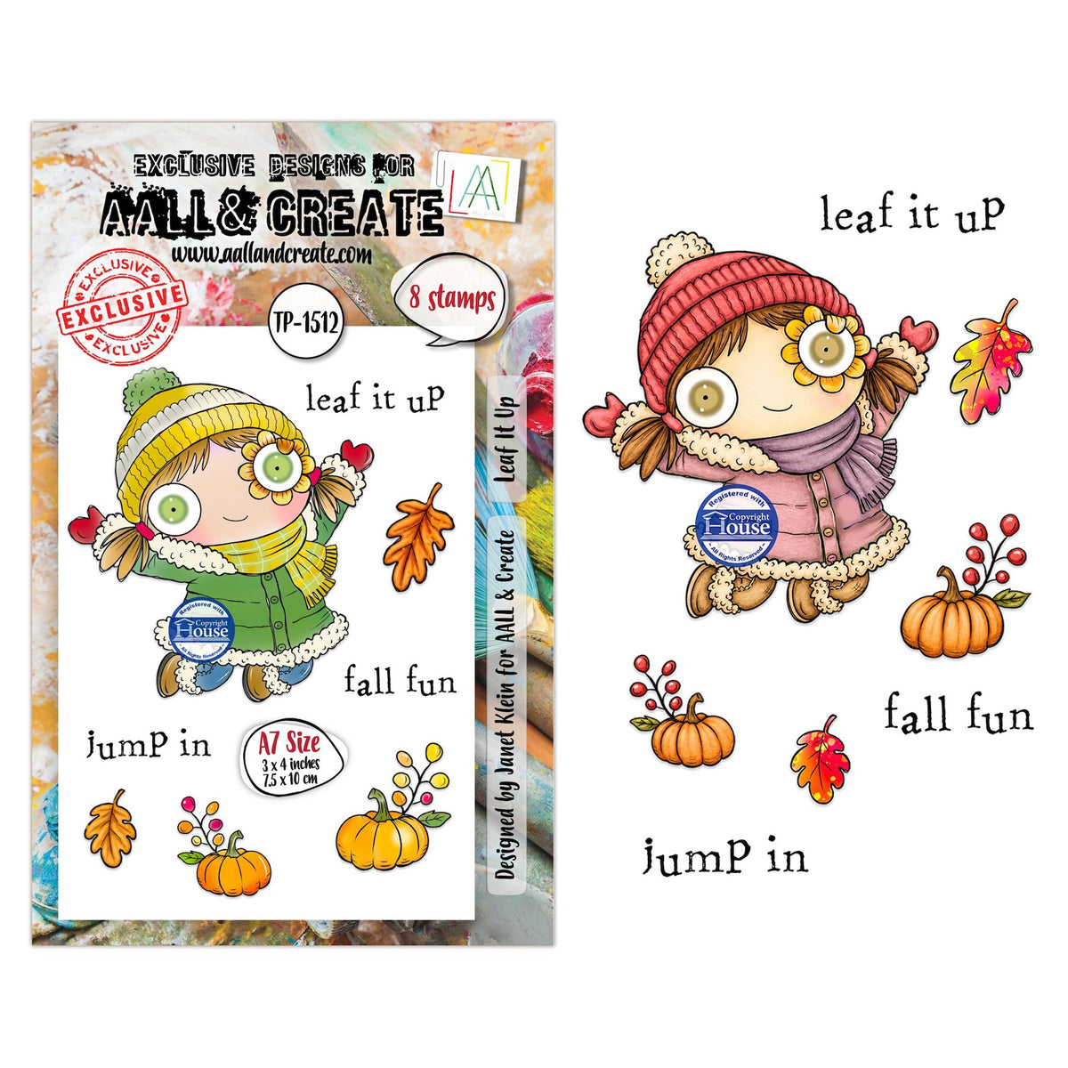 AALL & Create Leaf It Up A7 Clear Stamp Set 1512