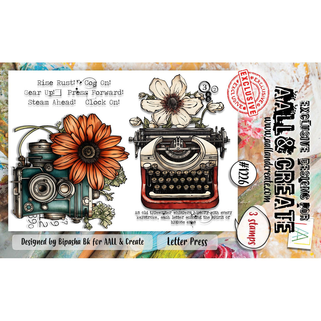 AALL & Create Letter Press A6 Clear Stamp Set 1226