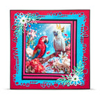 AALL & Create Loving Parrots Layer it up Washi Tape mt-155 birds on branch red and white flowers sunshine