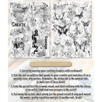 AALL & Create Lyrical Traces A5 Rub Ons ro-018 instructions