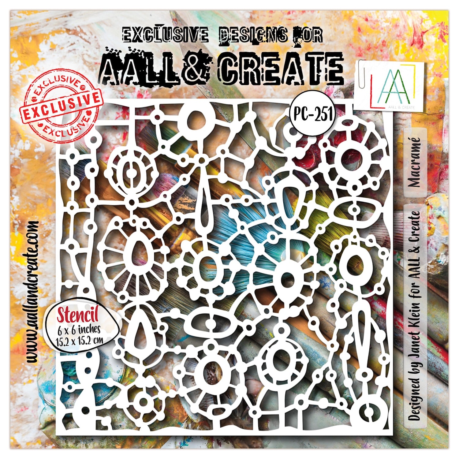 AALL & Create Macrame 6x6 Stencil 251