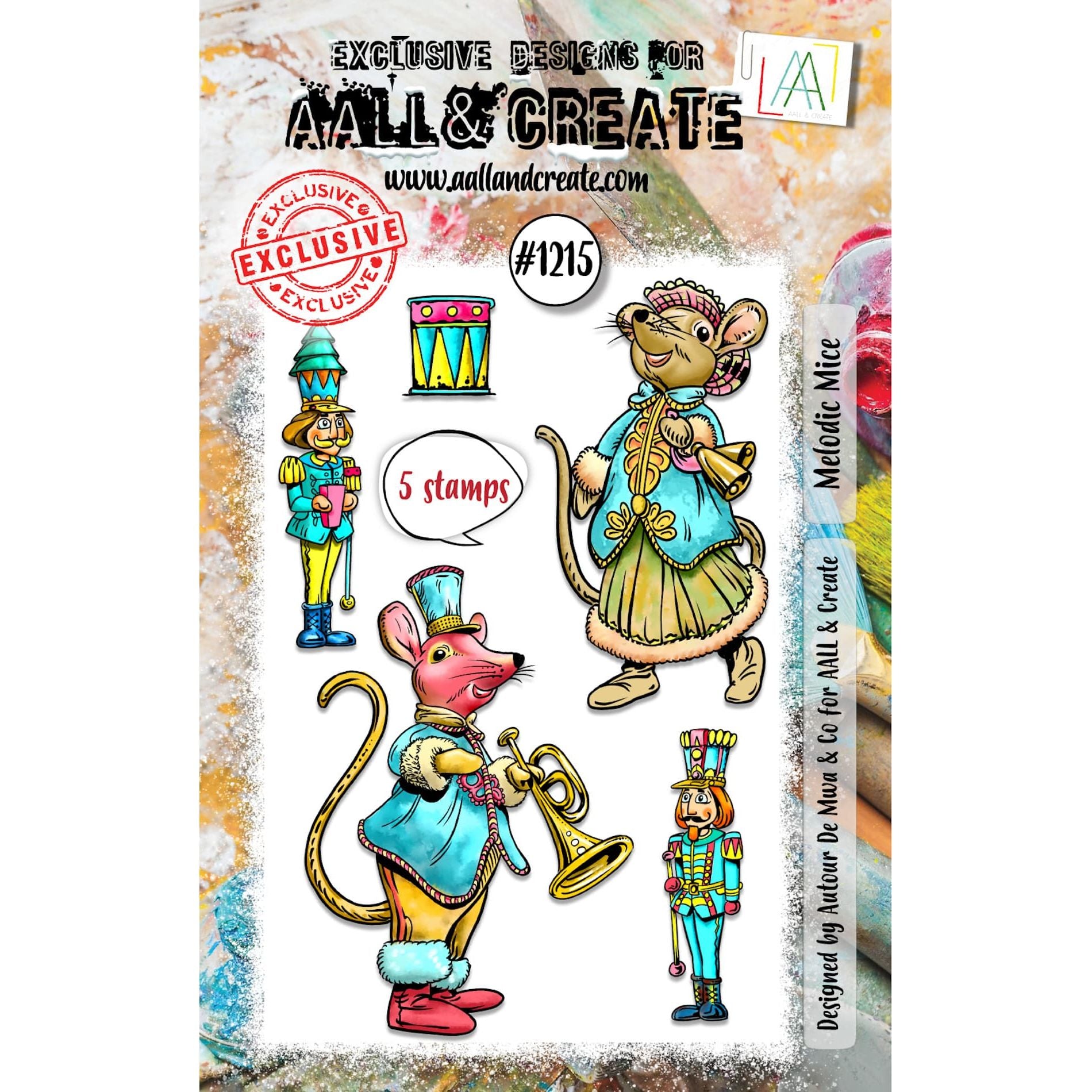 AALL & Create Melodic Mice A7 Clear Stamp Set 1215*