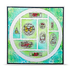 AALL & Create Merry Post A6 Clear Stamp Set 1490 present garland butterfly card