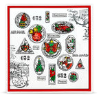AALL & Create Merry Post A6 Clear Stamp Set 1490 red car butterfly polar bear stamps card