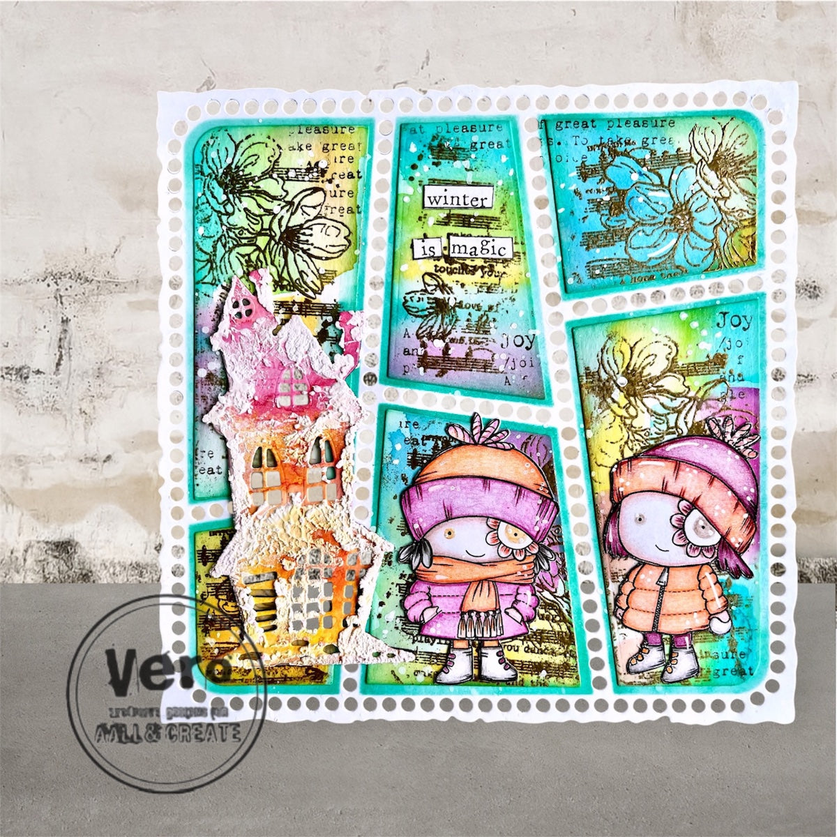 AALL & Create Mesh and Zigzag Die and Stencil Bundle winter magic
