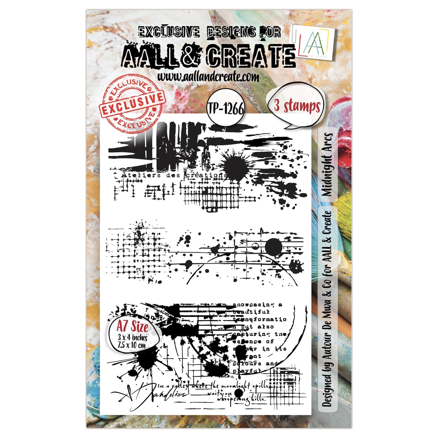 AALL & Create Midnight Arcs A7 Clear Stamps 1266
