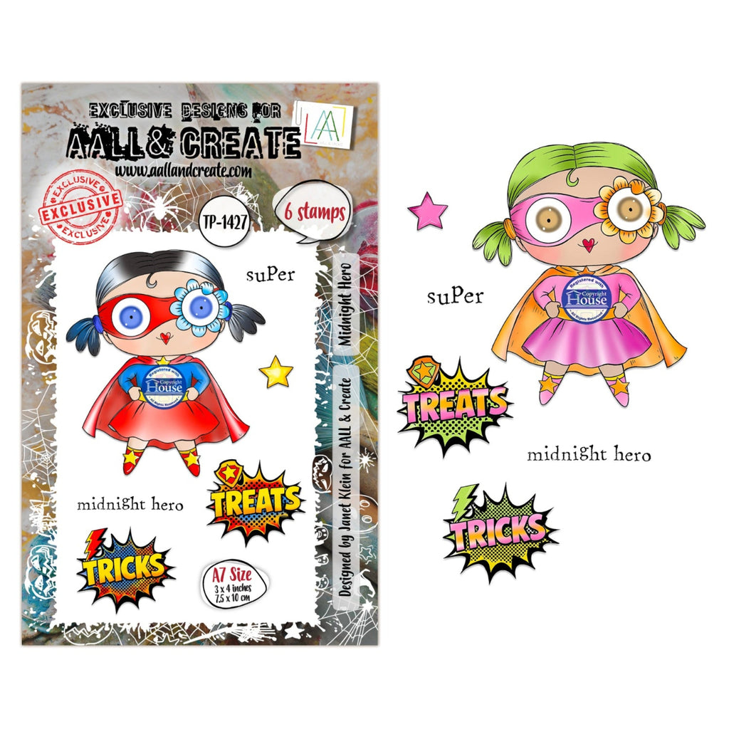 AALL & Create Midnight Hero A7 Clear Stamp Set 1427