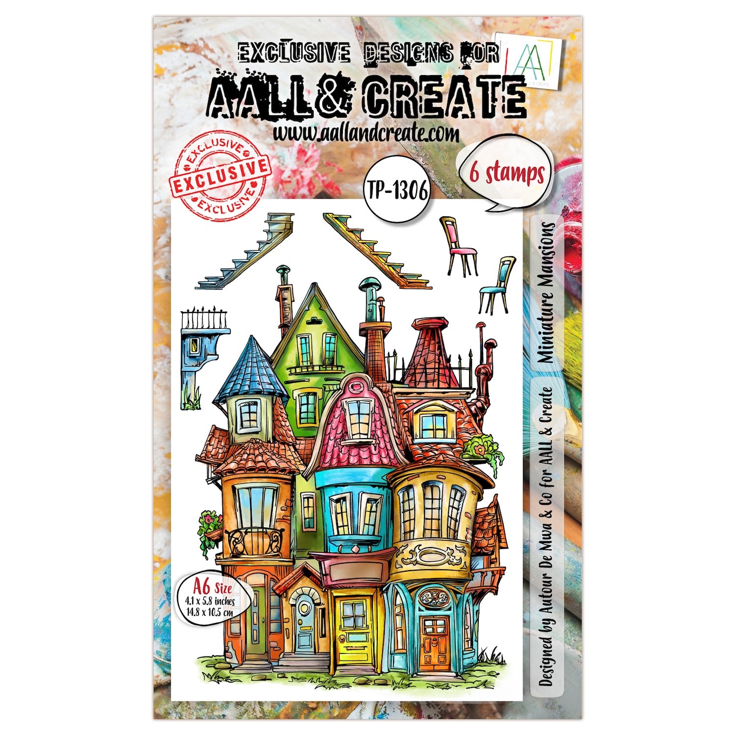 AALL & Create Miniature Mansions A6 Clear Stamp Set 1306