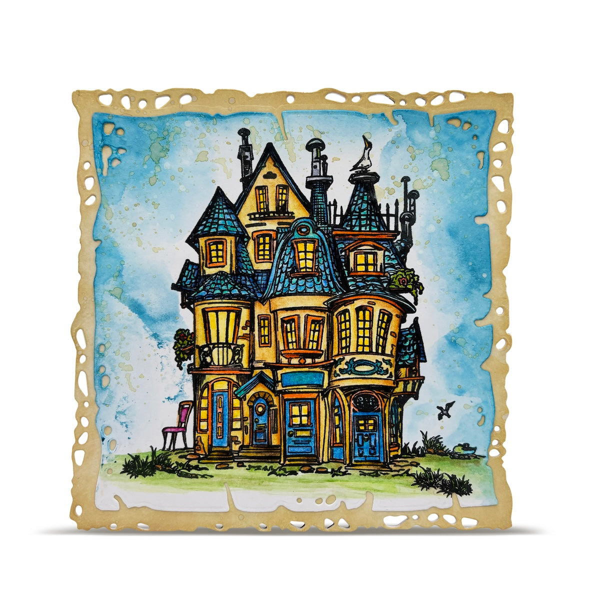 AALL & Create Miniature Mansions A6 Clear Stamp Set 1306 house