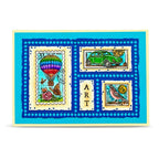 AALL & Create Miniature Postage Stamps A6 Clear Stamp Set 1443 art
