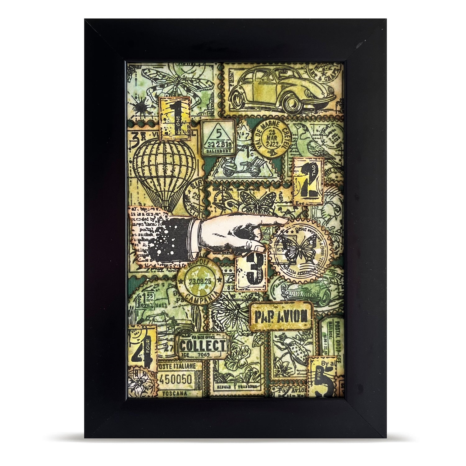 AALL & Create Miniature Postage Stamps A6 Clear Stamp Set 1443vcar