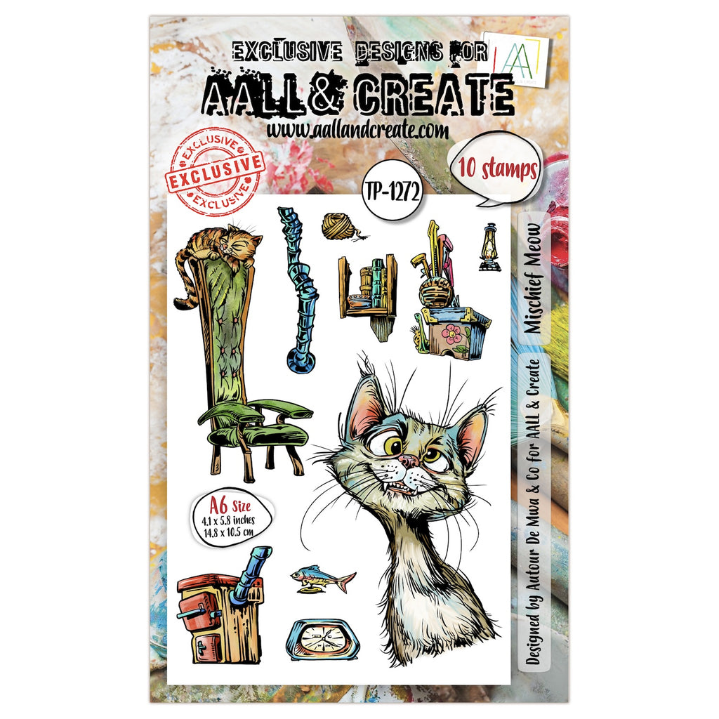 AALL & Create Mischief Meow A6 Clear Stamps 1272