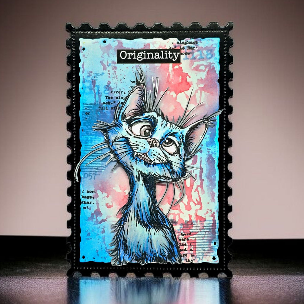 AALL & Create Mischief Meow A6 Clear Stamps 1272 blue