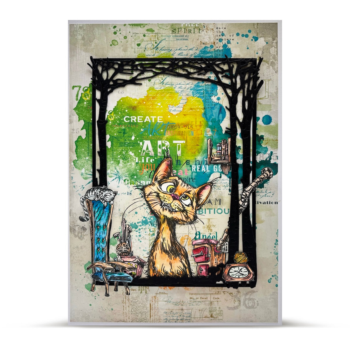 AALL & Create Mischief Meow A6 Clear Stamps 1272 cat