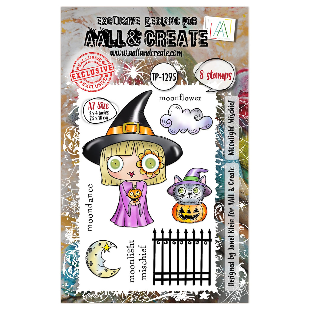 AALL & Create Moonlight Mischief A7 Clear Stamps 1295
