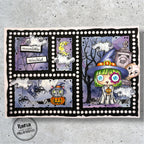 AALL & Create Moonlight Mischief A7 Clear Stamps 1295 skull
