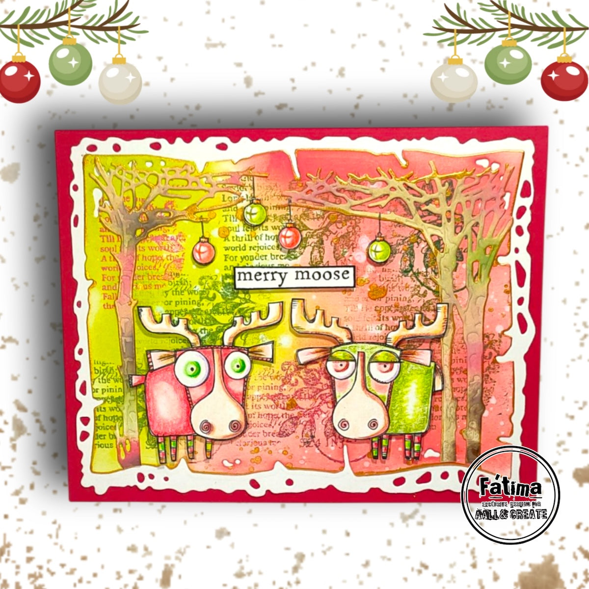 AALL & Create Moose-tletoe A7 Clear Stamps 1312 ornaments