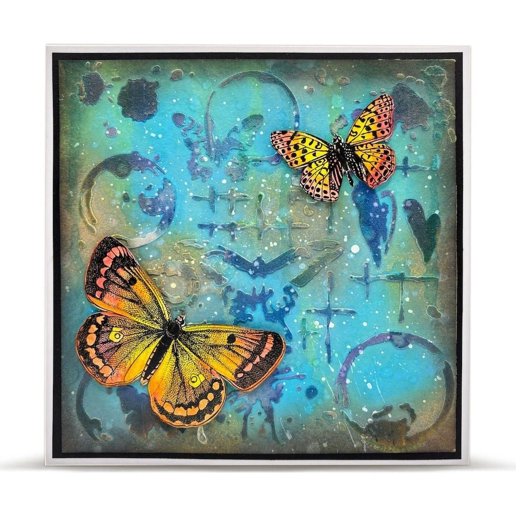 AALL & Create Moths Chaos 6x6 Stencil 248 butterfly