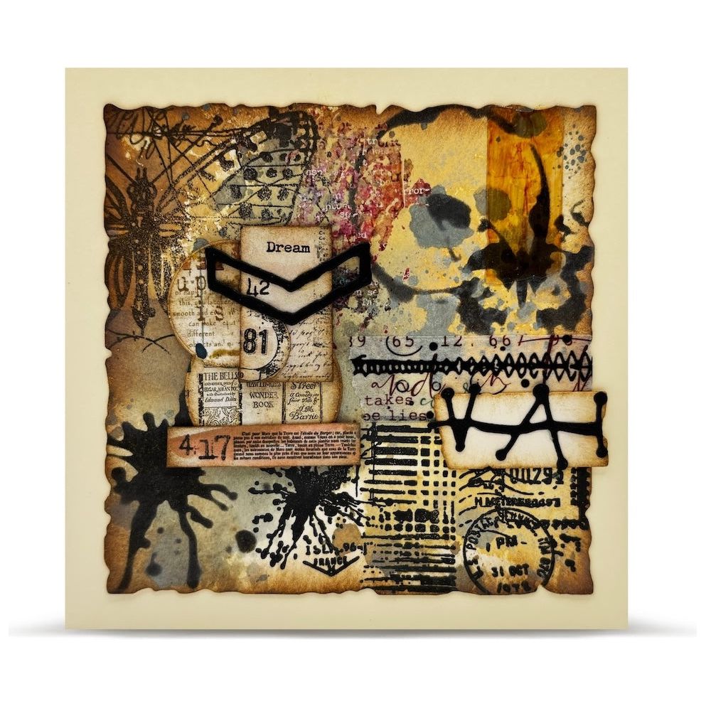 AALL & Create Moths Chaos 6x6 Stencil 248 dream
