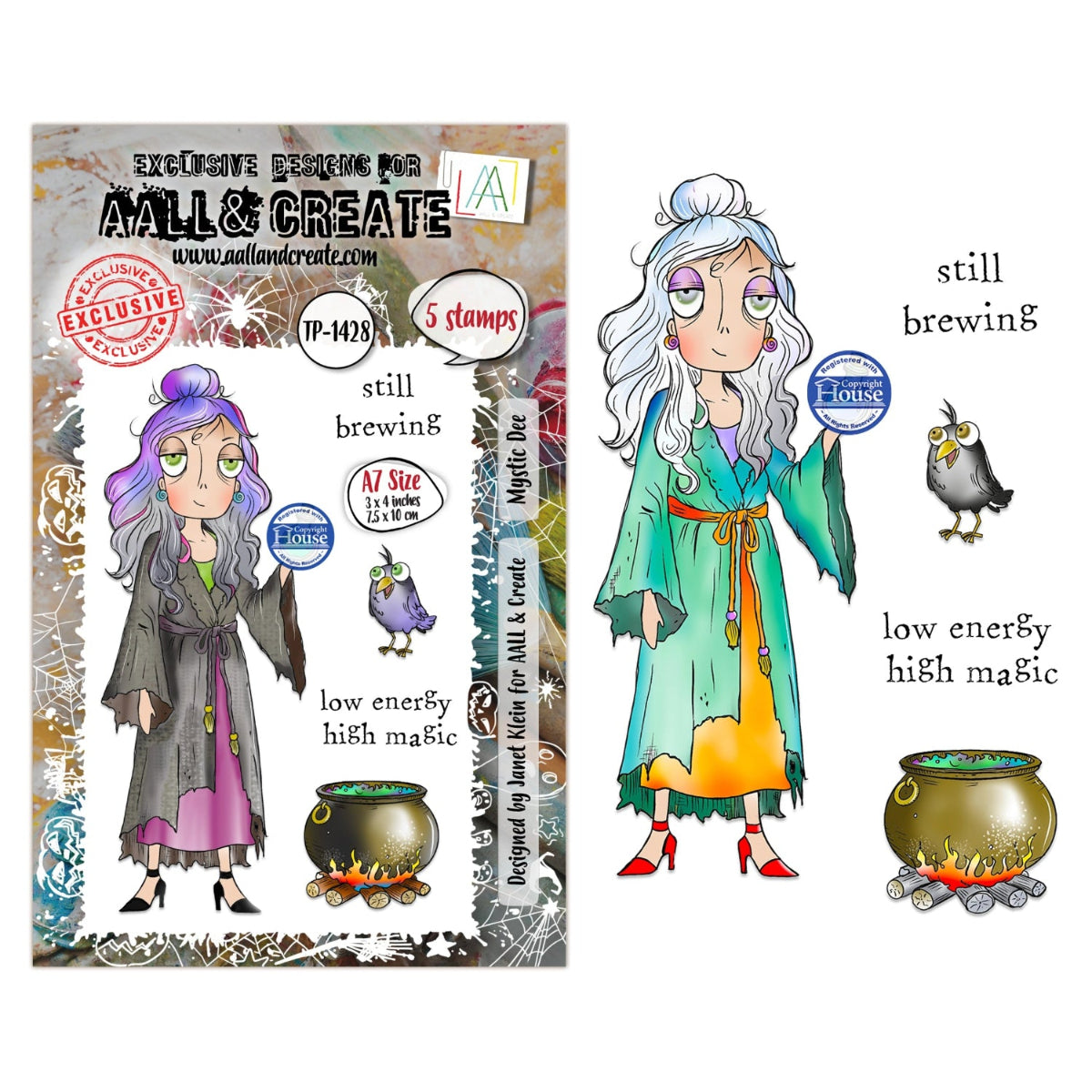 AALL & Create Mystic Dee A7 Clear Stamp Set 1428