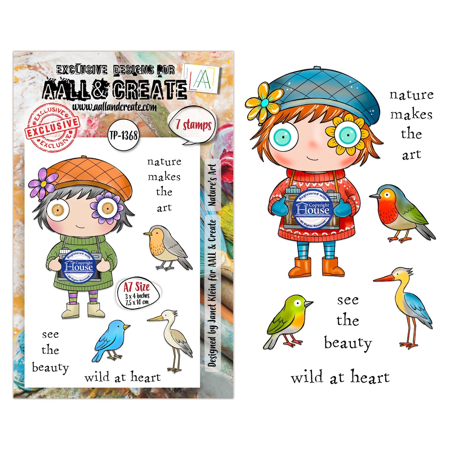 AALL & Create Nature's Art A7 Clear Stamp Set 1368