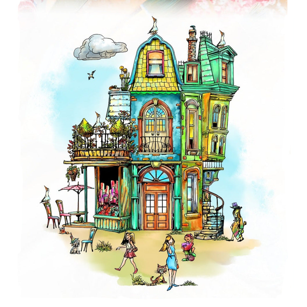 AALL & Create Neighbour Notes A5 Clear Stamp Set 1303 assembled