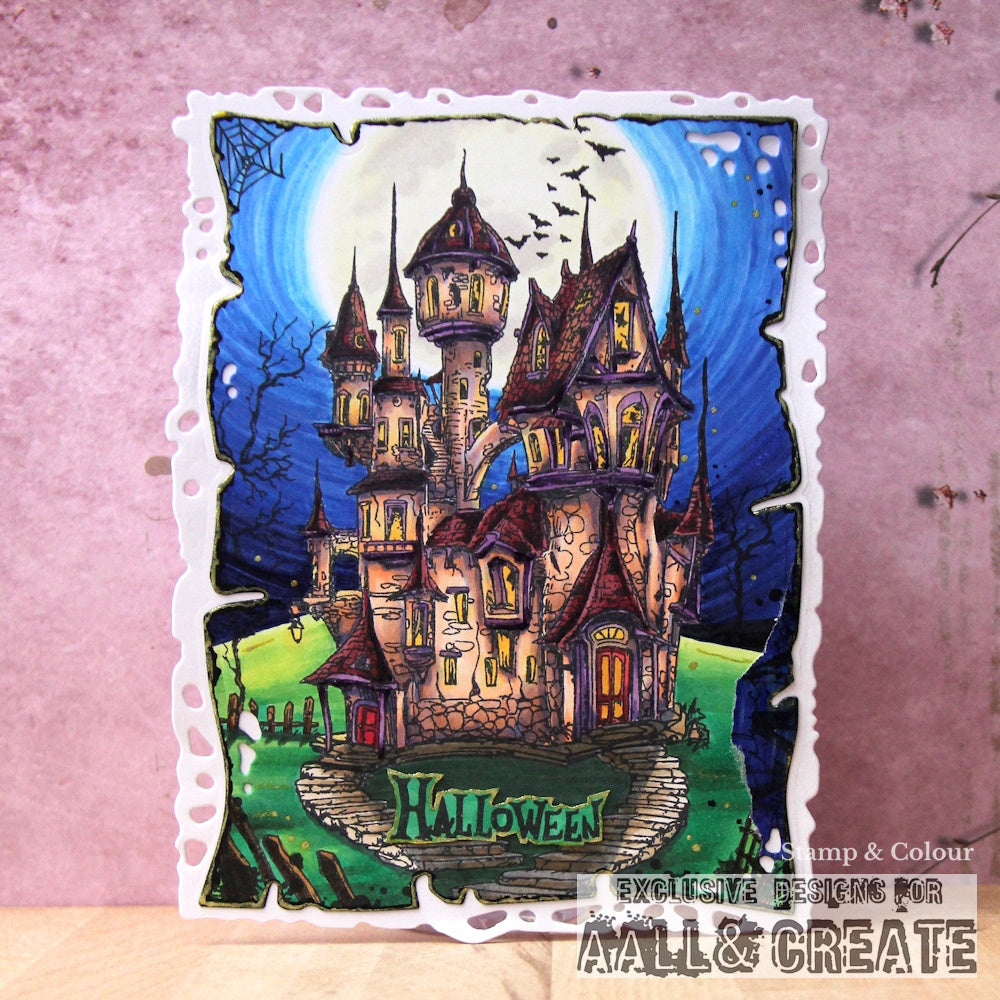 AALL & Create Nightfall Castle A6 Clear Stamp Set 1236*