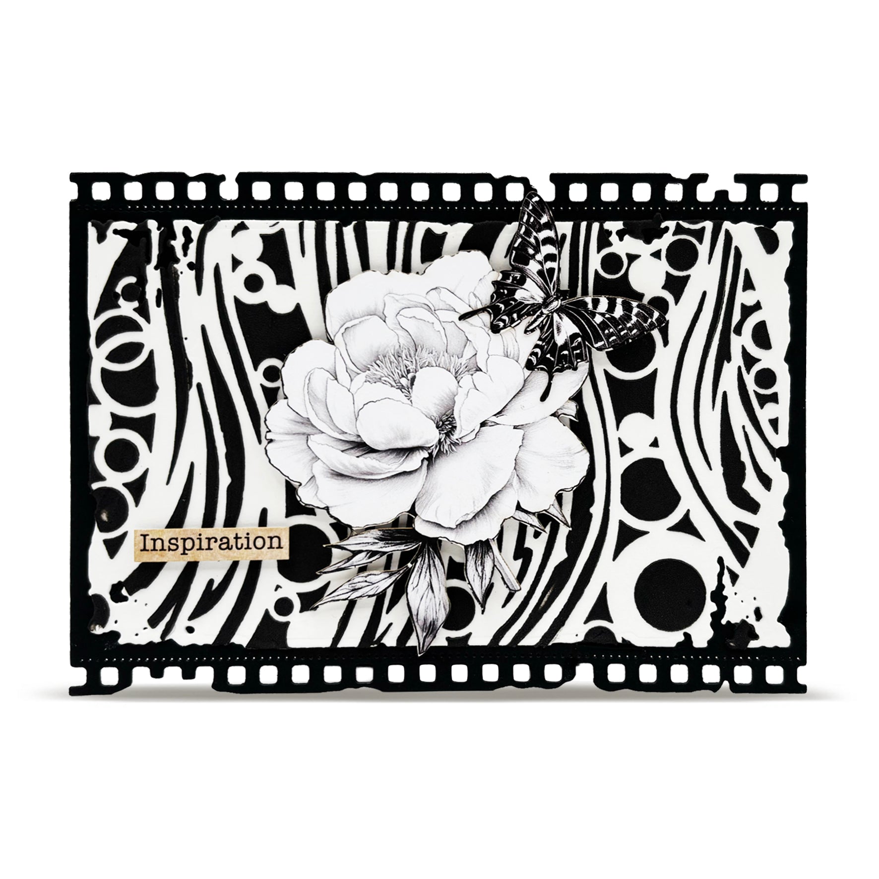 AALL & Create Orbit Lines 6x6 Stencil pc-262 black and white