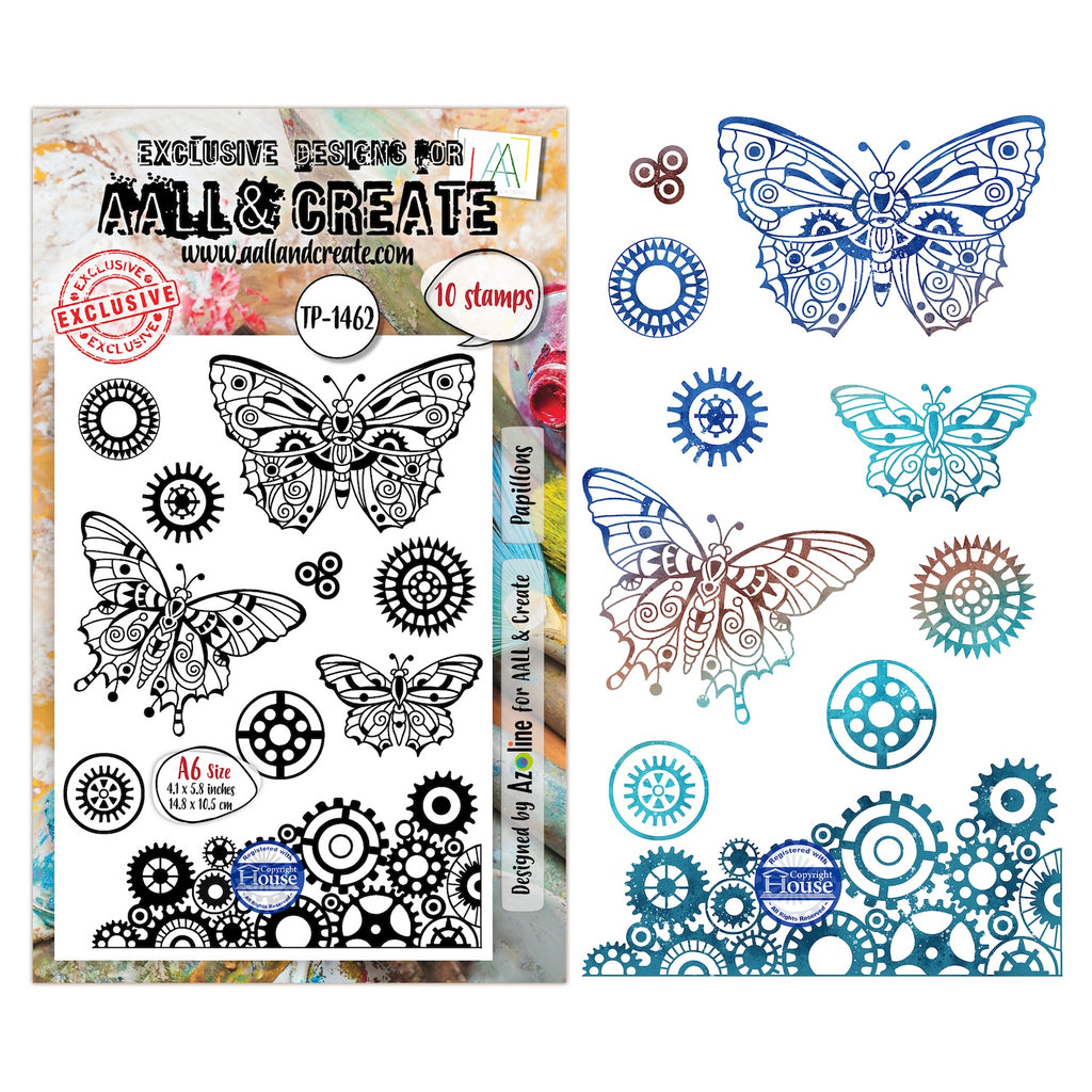 AALL & Create Papillons A6 Clear Stamp Set 1462