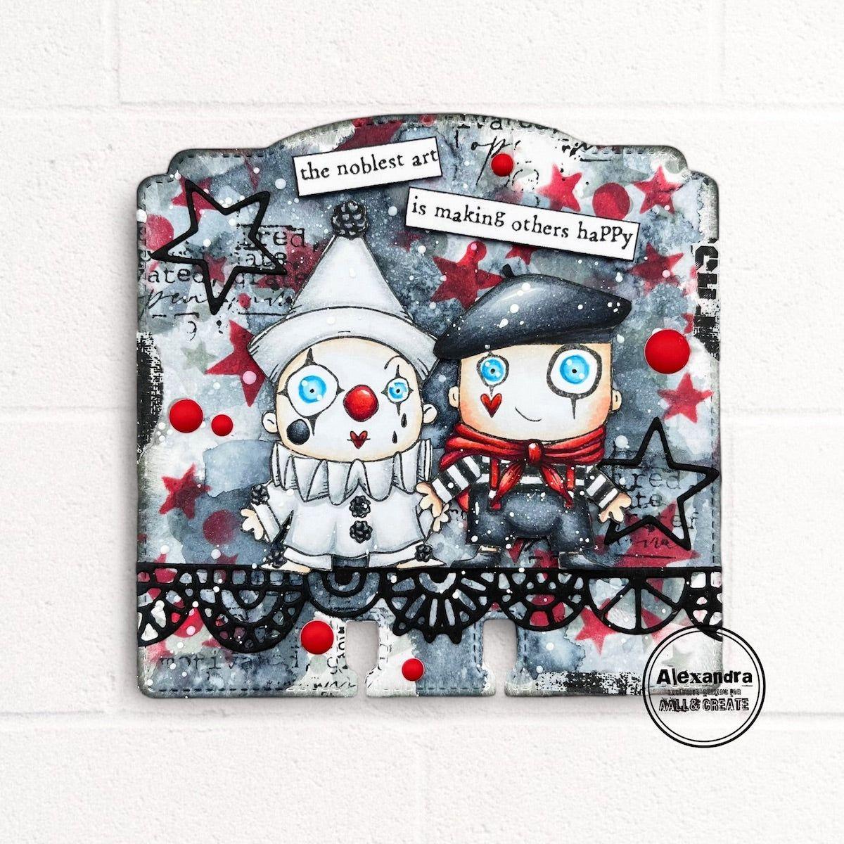 AALL & Create Pierrot And Mime A7 Clear Stamps 1210 mime