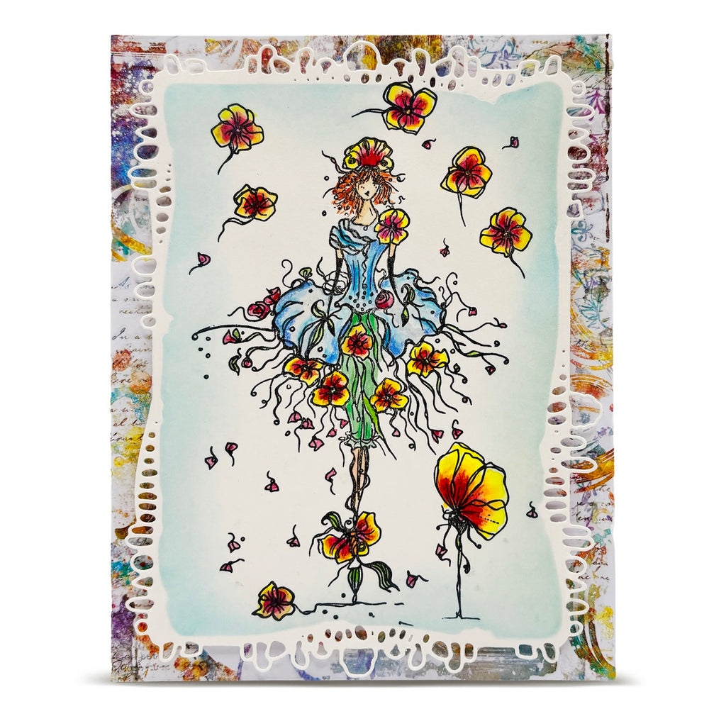AALL & Create Pirouette of Petals A6 Clear Stamp Set 1400 flowers