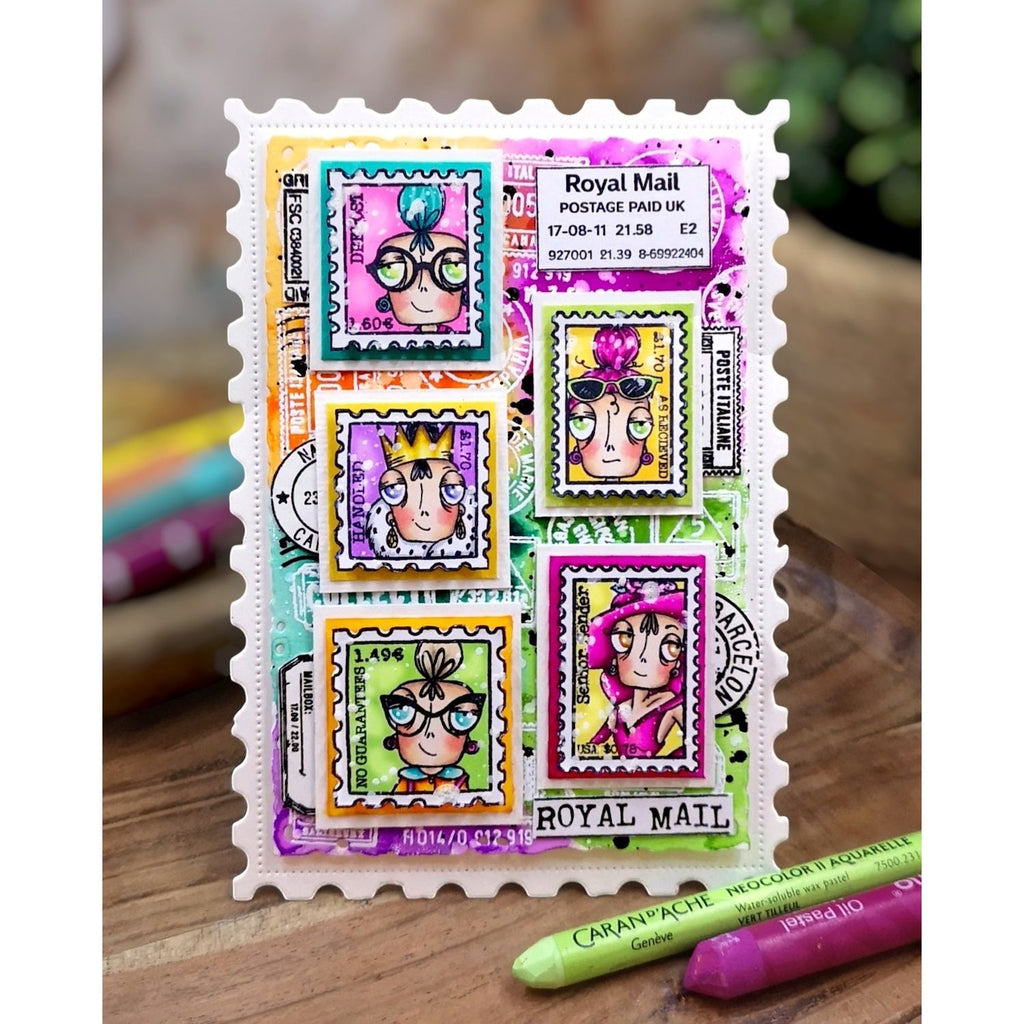 AALL & Create Postal Bits A7 Clear Stamp Set 1380 royal mail