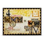 AALL & Create Postcard Shuffle A6 Clear Stamp Set 1338 butterfly postage stamps