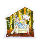 AALL & Create Pour Decisions A7 Clear Stamp Set 1437 woman on chair wine bottle 