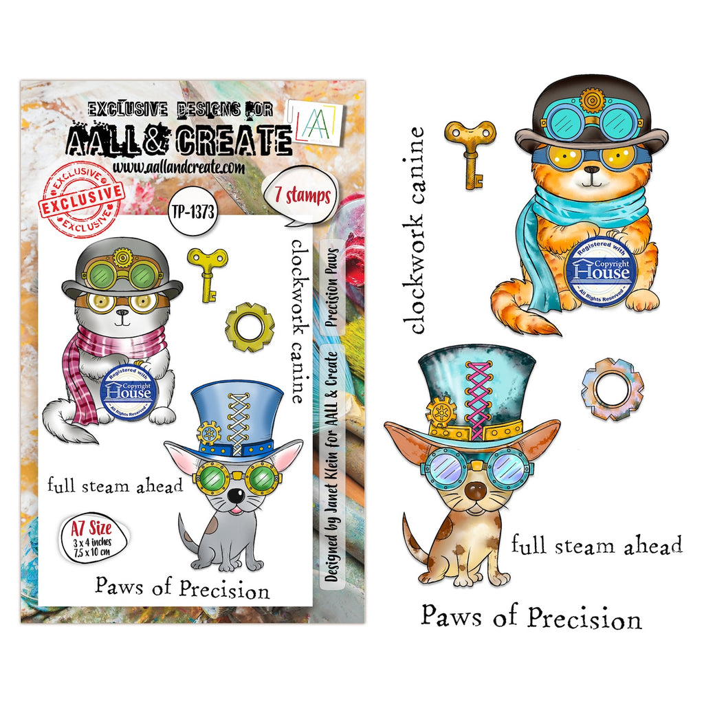 AALL & Create Precision Paws A7 Clear Stamp Set 1373