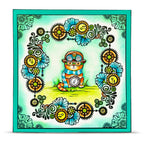 AALL & Create Precision Paws A7 Clear Stamp Set 1373 steampunk cat