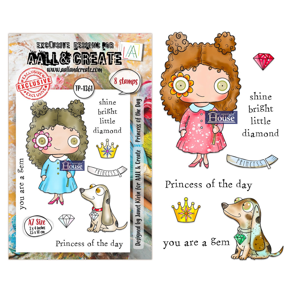 AALL & Create Princess of the Day A7 Clear Stamp Set 1361
