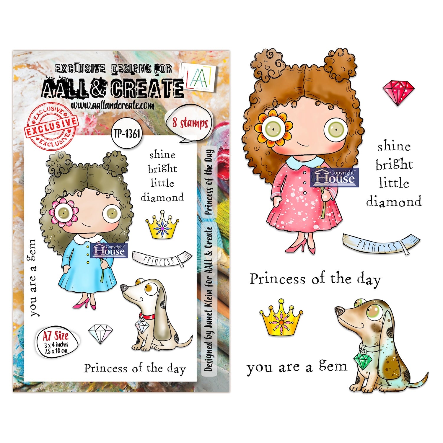 AALL & Create Princess of the Day A7 Clear Stamp Set 1361