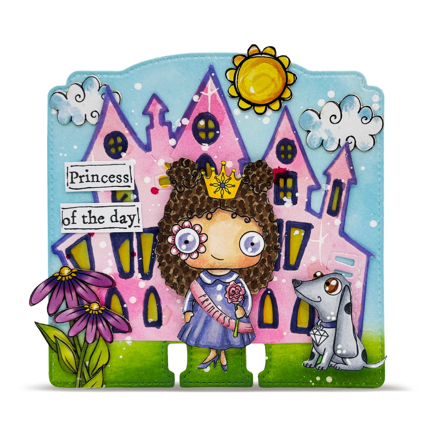 AALL & Create Princess of the Day A7 Clear Stamp Set 1361 castle