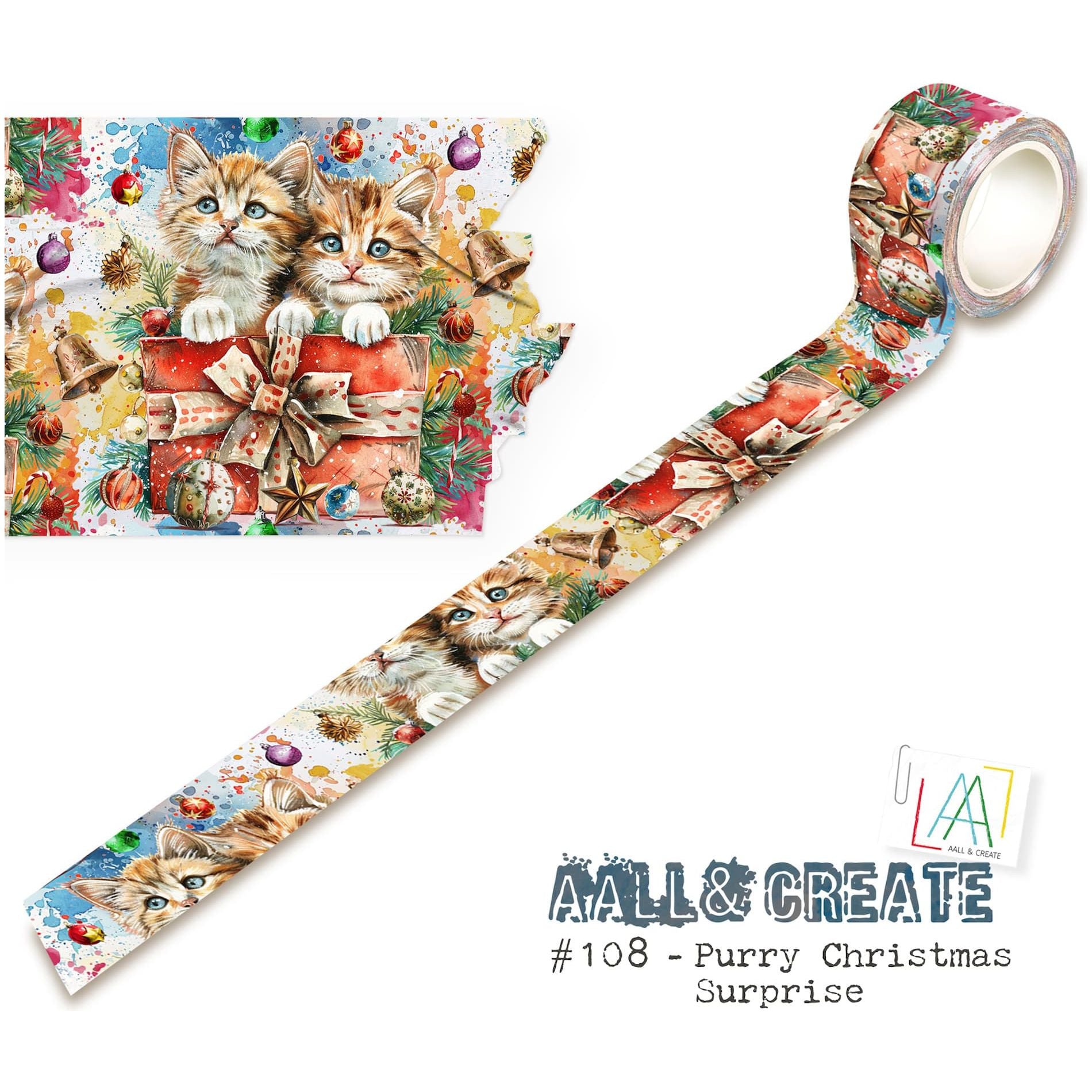AALL & Create Purry Christmas Surprise Layer It Up Washi Tape 108