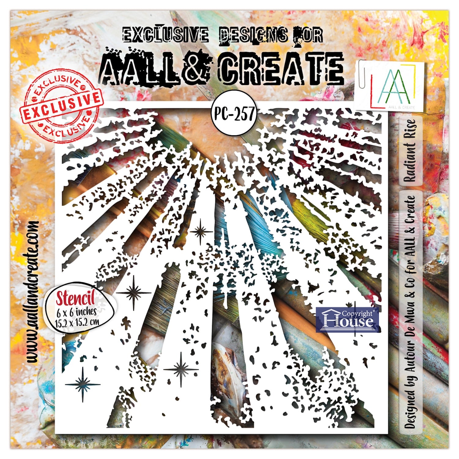 AALL & Create Radiant Rise 6x6 Stencil pc-257